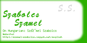 szabolcs szamel business card